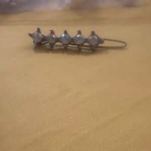 Rhinestone Bar Hair Pin in Silver